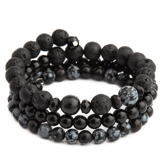 Lava Beads Wrap Bracelet