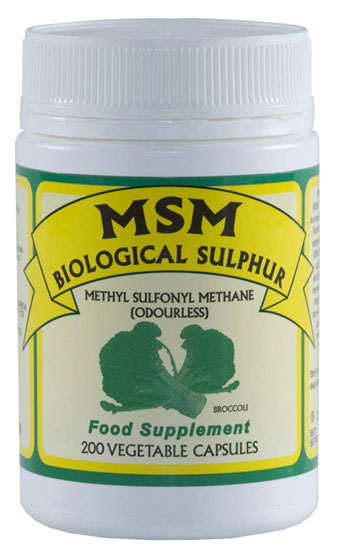 MSM Biological Sulphur Vege Capsules  x 400 (2 containers)